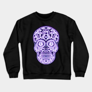 Violet Neon Calavera Crewneck Sweatshirt